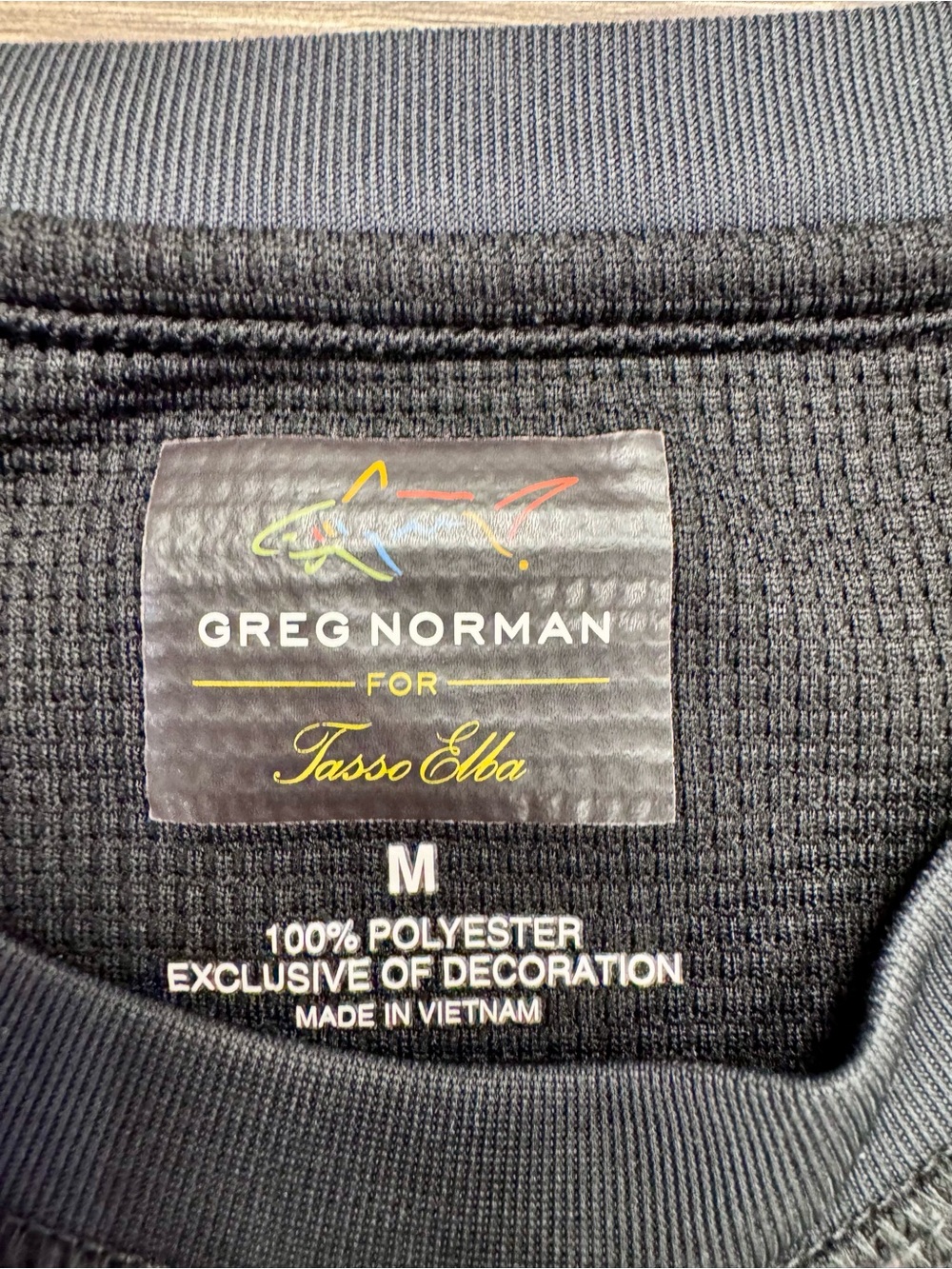 Greg Norman for Tasso Elba Thermal Performance Shirt Mens M Black Gray - Picture 3 of 6